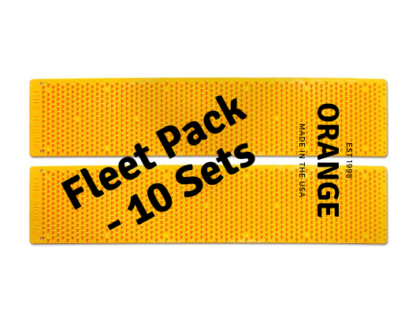 The Portable Tow Truck tire traction mat in Orange 10 pack